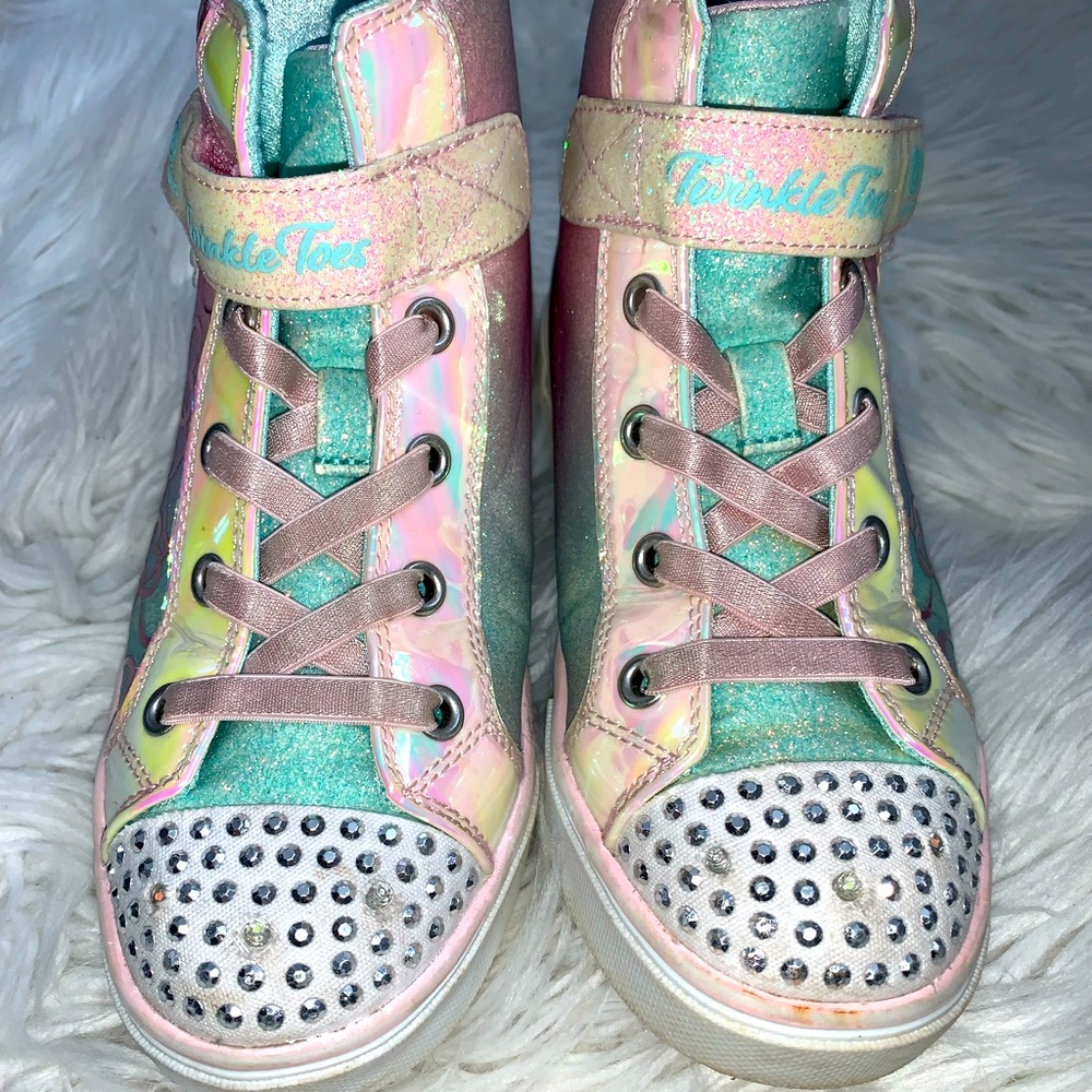 Skechers Twinkle Toes high tops - size 1 girls - Picture 2 of 2